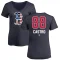 Women's Allan Castro Name and Number Banner Wave V-Neck T-Shirt - Navy