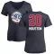 Women's Allan Houston Name and Number Banner Wave V-Neck T-Shirt - Navy