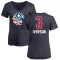 Women's Allen Iverson Name and Number Banner Wave V-Neck T-Shirt - Navy