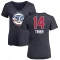 Women's Allonzo Trier Name and Number Banner Wave V-Neck T-Shirt - Navy