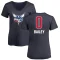 Women's Amari Bailey Name and Number Banner Wave V-Neck T-Shirt - Navy