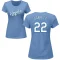 Women's Amir Garrett Name & Number T-Shirt - Light Blue