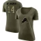 Women's Amon-Ra St. Brown Legend Salute to Service Scoop Neck T-Shirt - Olive