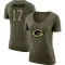 Women's Anders Carlson Legend Salute to Service Scoop Neck T-Shirt - Olive