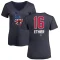 Women's Andre Ethier Name and Number Banner Wave V-Neck T-Shirt - Navy