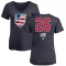 Women's Andre Lee Name and Number Banner Wave V-Neck T-Shirt - Navy