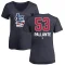 Women's Andre Pallante Name and Number Banner Wave V-Neck T-Shirt - Navy