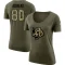 Women's Andrei Iosivas Legend Salute to Service Scoop Neck T-Shirt - Olive