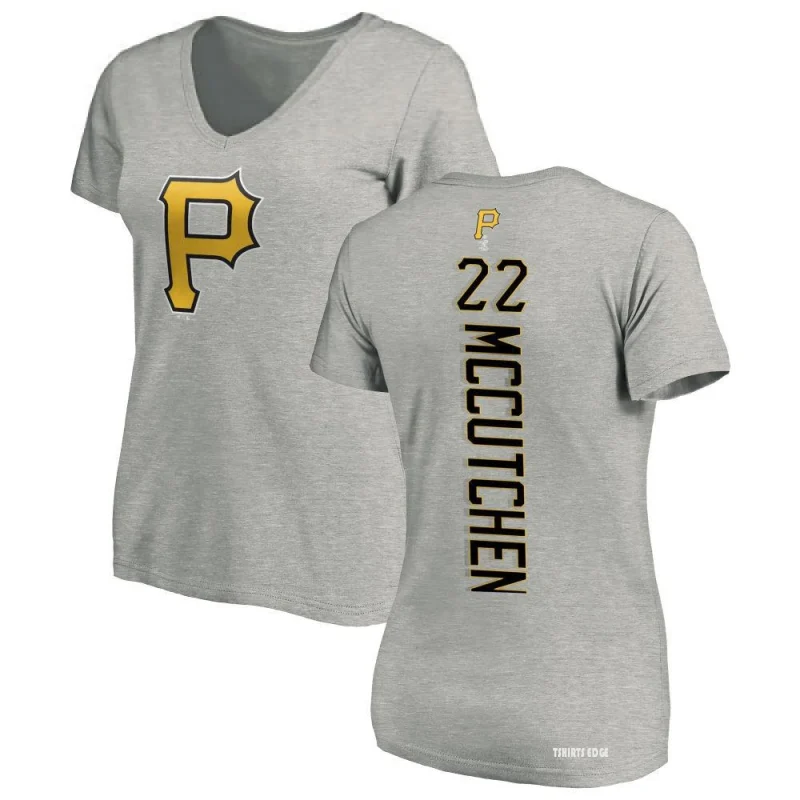 Andrew McCutchen Philadelphia Phillies Women's Backer Slim Fit T-Shirt - Ash