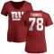 Women's Andrew Thomas Name & Number Slim Fit T-Shirt - Red