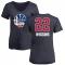 Women's Andrew Wiggins Name and Number Banner Wave V-Neck T-Shirt - Navy