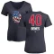 Women's Andy Benes Name and Number Banner Wave V-Neck T-Shirt - Navy