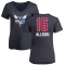 Women's Angelo Allegri Name and Number Banner Wave V-Neck T-Shirt - Navy