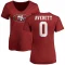 Women's Anthony Averett Name & Number Slim Fit T-Shirt - Red