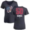 Women's Anthony Banda Name and Number Banner Wave V-Neck T-Shirt - Navy