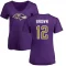 Women's Anthony Brown Name & Number Slim Fit T-Shirt - Purple