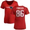 Women's Anthony Firkser Name & Number Slim Fit T-Shirt - Red