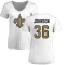 Women's Anthony Johnson Name & Number Slim Fit T-Shirt - White