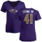 Women's Anthony Levine Sr. Name & Number V-Neck T-Shirt - Purple