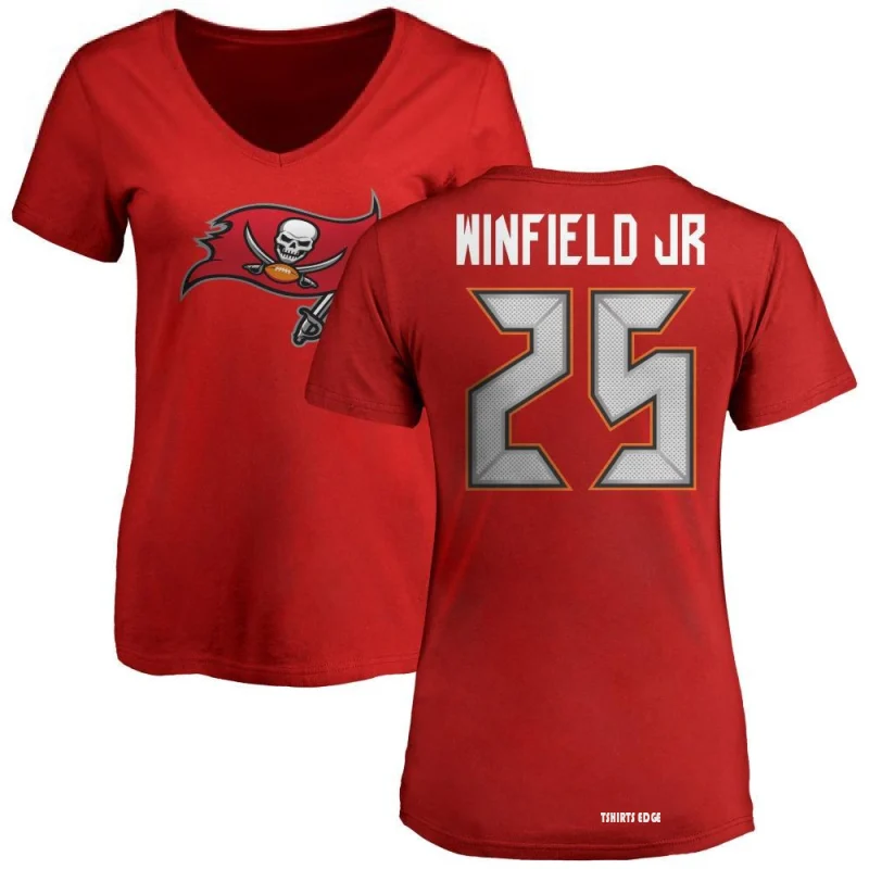 Women's Antoine Winfield Jr. Name & Number Slim Fit T-Shirt - Ash -  Tshirtsedge