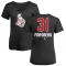 Women's Anton Forsberg Name and Number Banner Wave V-Neck T-Shirt - Black