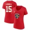 Women's Anton Lundell 2023 Stanley Cup Final Name & Number V-Neck T-Shirt - Red