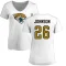 Women's Antonio Johnson Name & Number Slim Fit T-Shirt - White