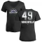 Women's Antonio Senzatela Midnight Mascot V-Neck T-Shirt - Black