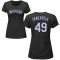 Women's Antonio Senzatela Name & Number T-Shirt - Black