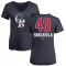 Women's Antonio Senzatela Name and Number Banner Wave V-Neck T-Shirt - Navy