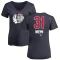 Women's Antti Niemi Name and Number Banner Wave V-Neck T-Shirt - Navy