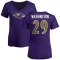 Women's Ar'Darius Washington Name & Number V-Neck T-Shirt - Purple