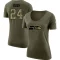 Women's Arquon Bush Legend Salute to Service Scoop Neck T-Shirt - Olive