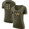 Women's Art Monk Legend Salute to Service Scoop Neck T-Shirt - Olive