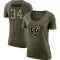 Women's Arthur Maulet Legend Salute to Service Scoop Neck T-Shirt - Olive