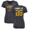 Women's Asante Samuel Jr. Distressed Name & Number Slim Fit V-Neck T-Shirt - Navy