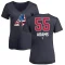 Women's Austin Adams Name and Number Banner Wave V-Neck T-Shirt - Navy