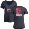 Women's Austin Barnes Name and Number Banner Wave V-Neck T-Shirt - Navy