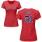 Women's Austin Brice Name & Number T-Shirt - Red