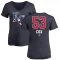 Women's Austin Cox Name and Number Banner Wave V-Neck T-Shirt - Navy