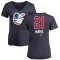 Women's Austin Hays Name and Number Banner Wave V-Neck T-Shirt - Navy