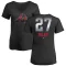 Women's Austin Riley Midnight Mascot V-Neck T-Shirt - Black