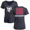 Women's Austin Rueschhoff Name and Number Banner Wave V-Neck T-Shirt - Navy