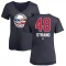 Women's Austin Strand Name and Number Banner Wave V-Neck T-Shirt - Navy