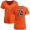 Women's Aviante Collins Name & Number Slim Fit T-Shirt - Orange