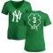 Women's Babe Ruth Dubliner Name & Number V-Neck T-ShirtKelly - Green