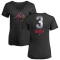 Women's Babe Ruth Midnight Mascot V-Neck T-Shirt - Black