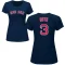 Women's Babe Ruth Name & Number T-Shirt - Navy