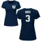 Women's Babe Ruth Name & Number T-Shirt - Navy