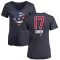 Women's Bailey Ober Name and Number Banner Wave V-Neck T-Shirt - Navy